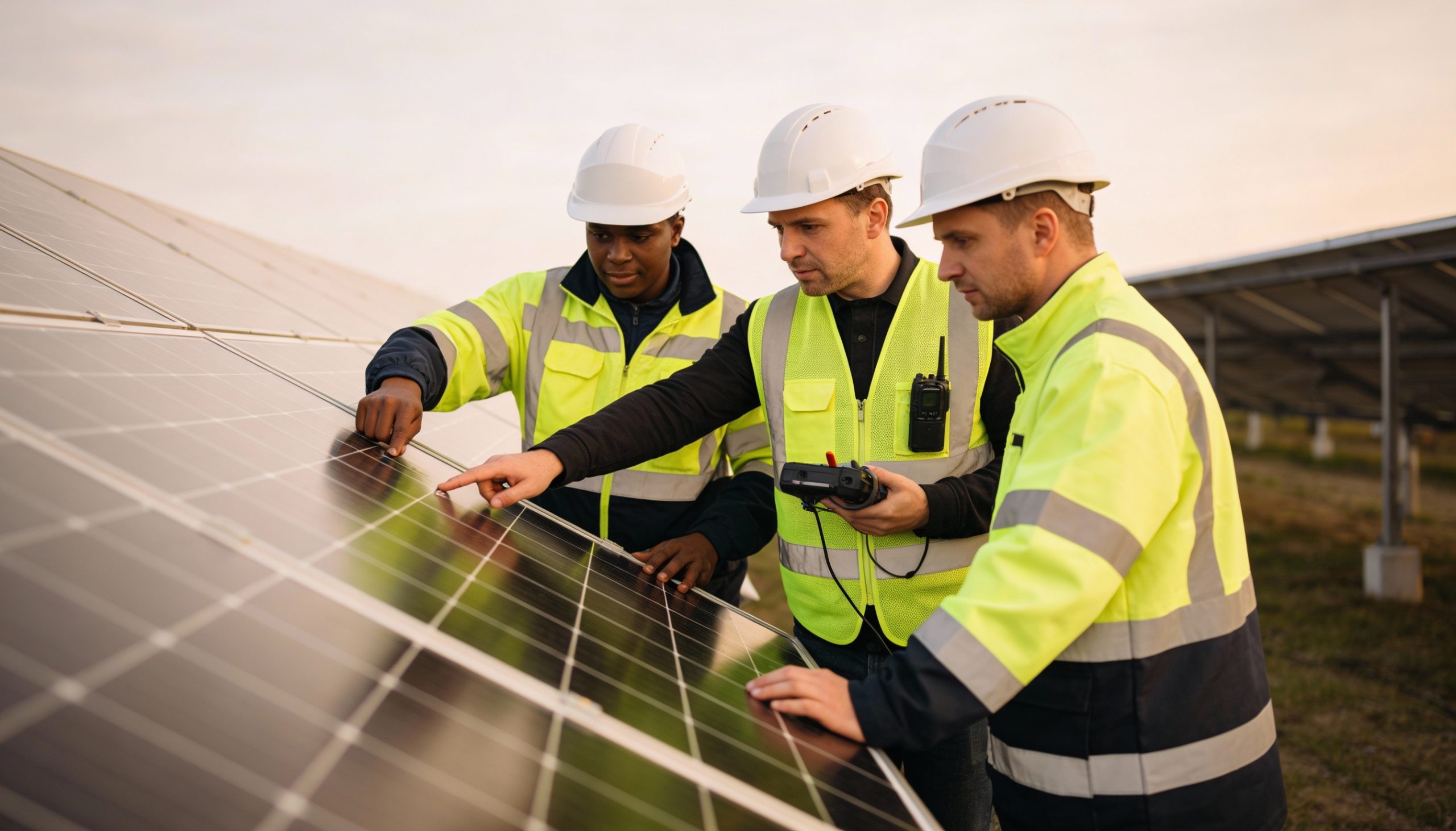 freepik quipe dingnieurs renouvelables inspectant panneaux 5592